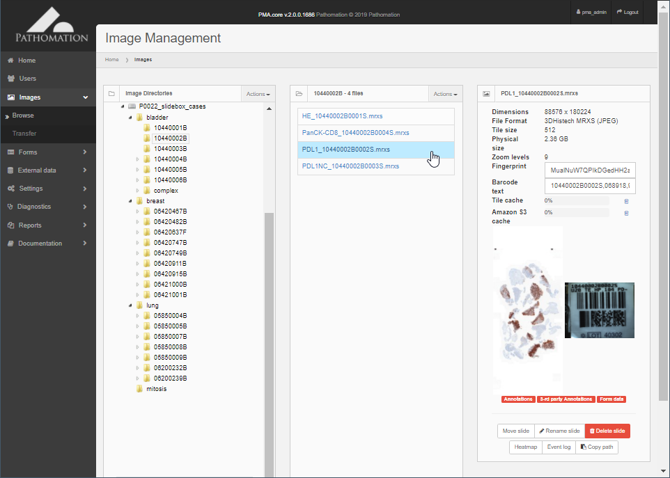 Manage PMA.slidebox cases in PMA.core